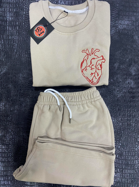 Heart beige set